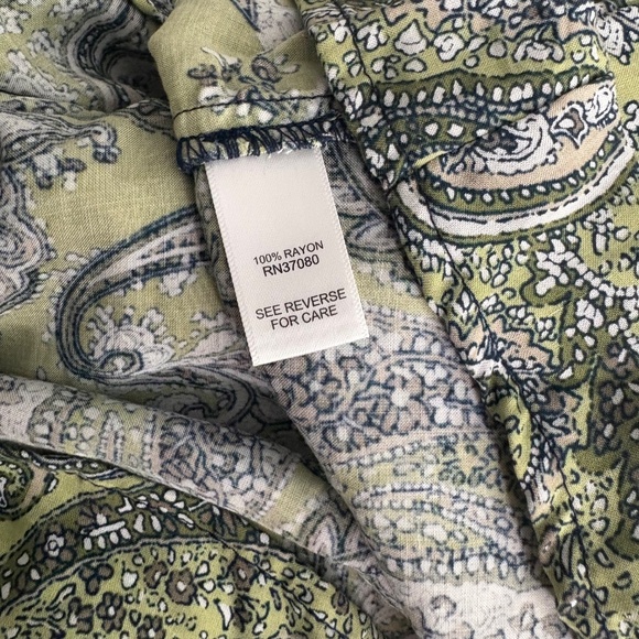 Cato Green Paisley Off the Shoulder Blouse - Picture 9 of 12